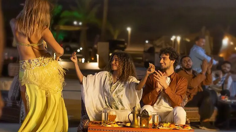 Belly dance desert safari Dubai with live performance and BBQ dinner
