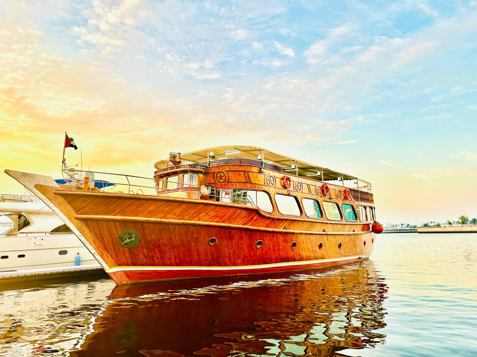 Dubai Water Canal sunset dhow cruise with scenic city views
