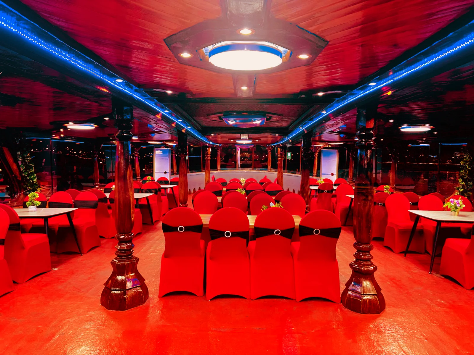 Premium catamaran Dubai Water Canal sunset cruise with panoramic skyline views