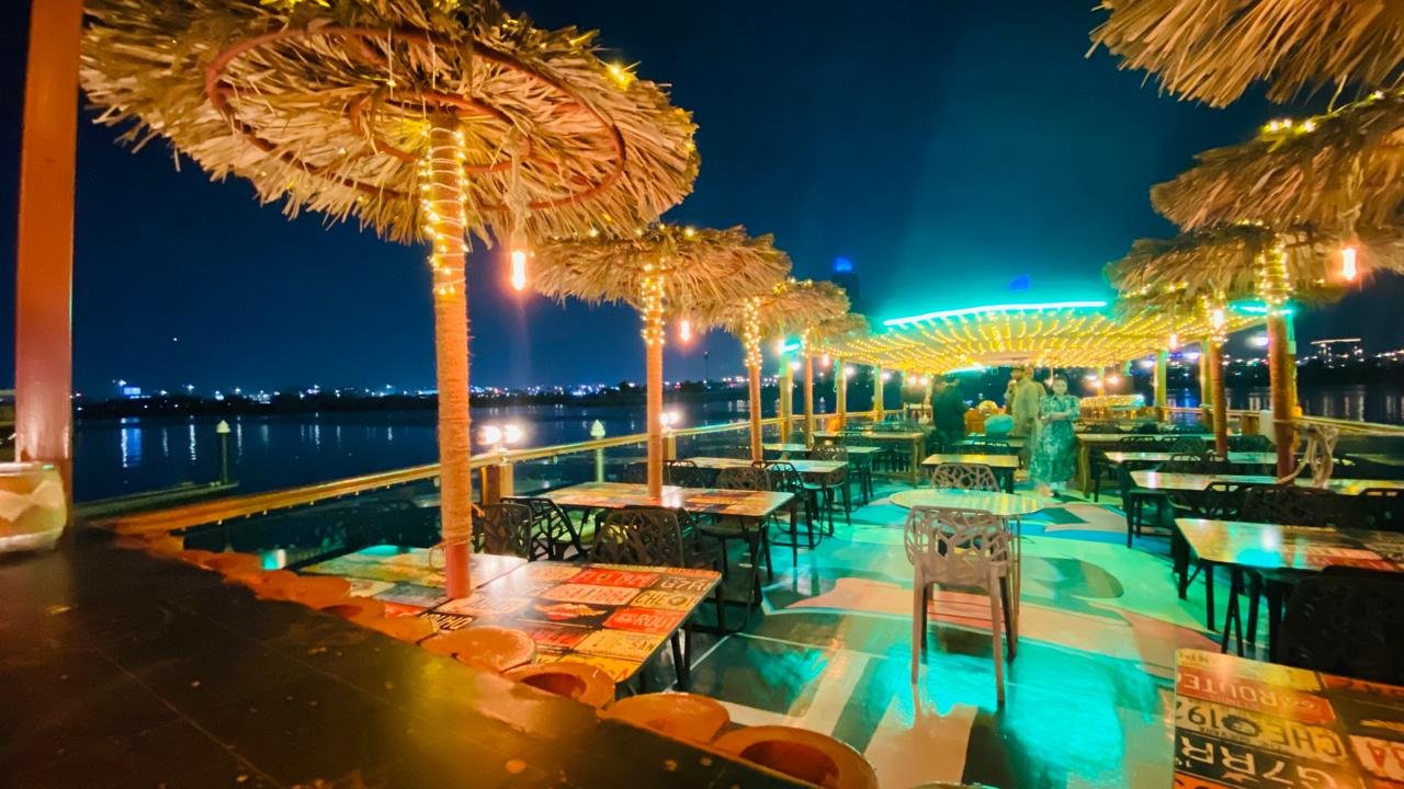 Wooden dhow cruise in Dubai Water Canal with skyline views and live entertainment
